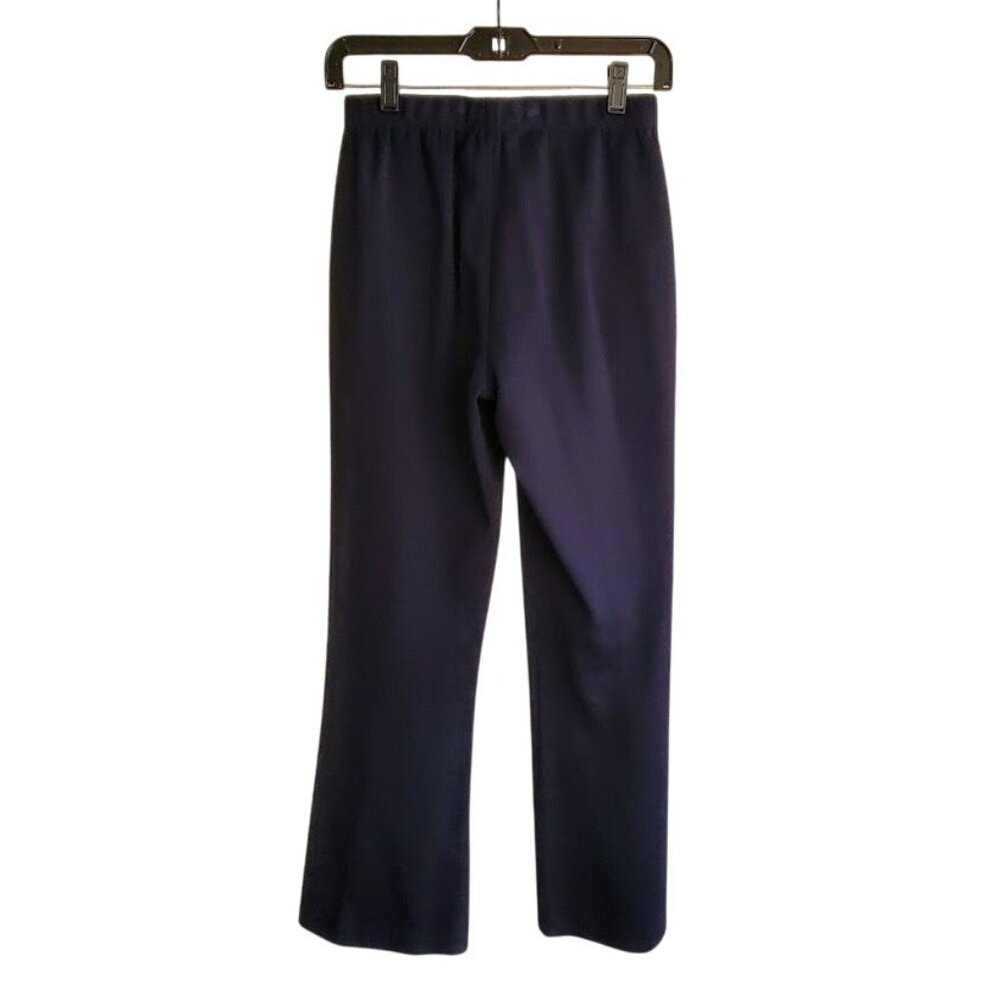 St. John Caviar Kasia Navy Knit Pants Size 2 Wool Blend Pull-On NWT - Picture 5 of 8